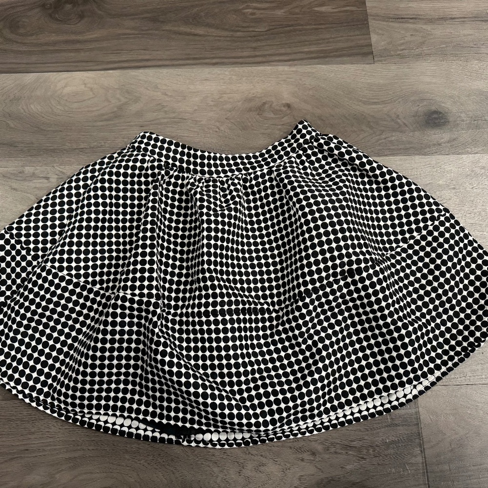 Polka Dot Flared Mini Skirt